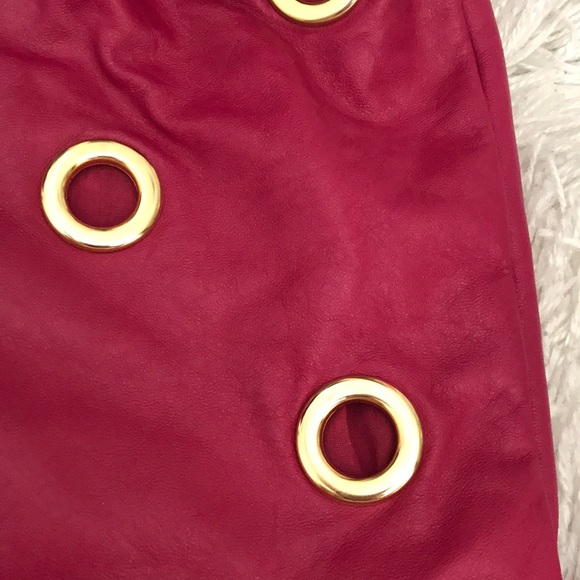 NWT leather designer Contessa tote bag fuschia NEW real leather unused Vintage - Picture 6 of 8